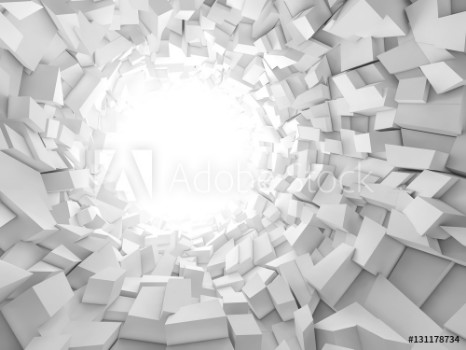 Bild på Abstract digital background 3 d tunnel